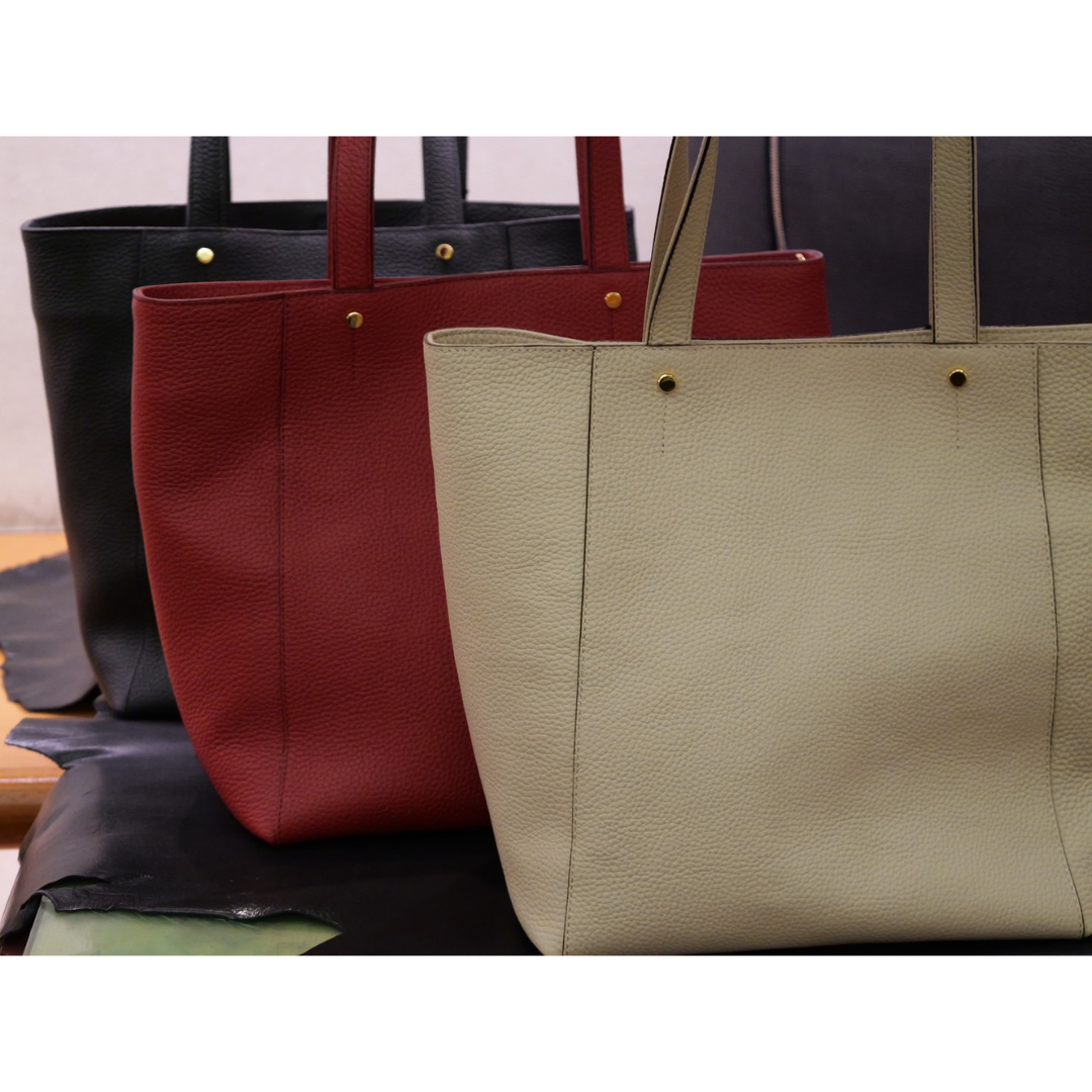 Shrink leather mini tote bag