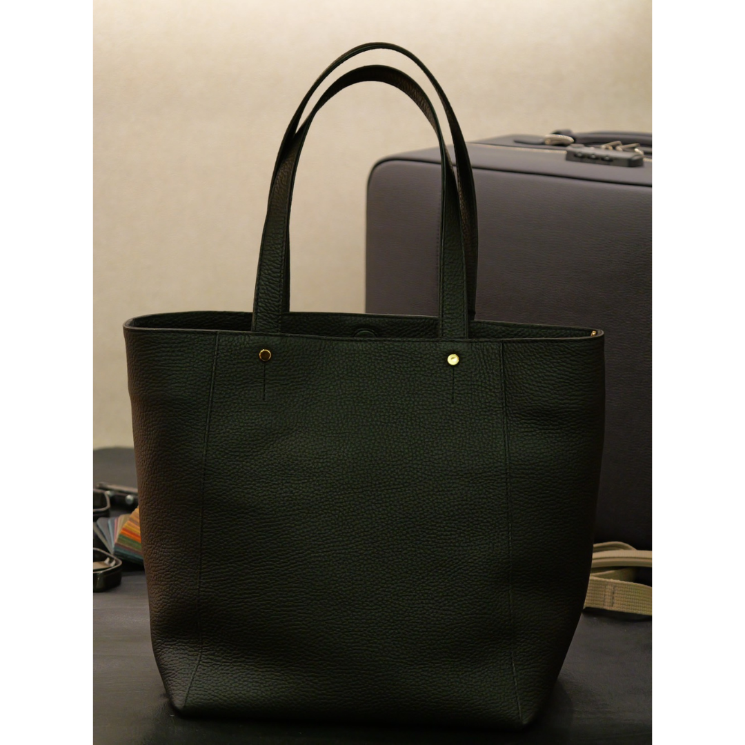 Shrink leather mini tote bag