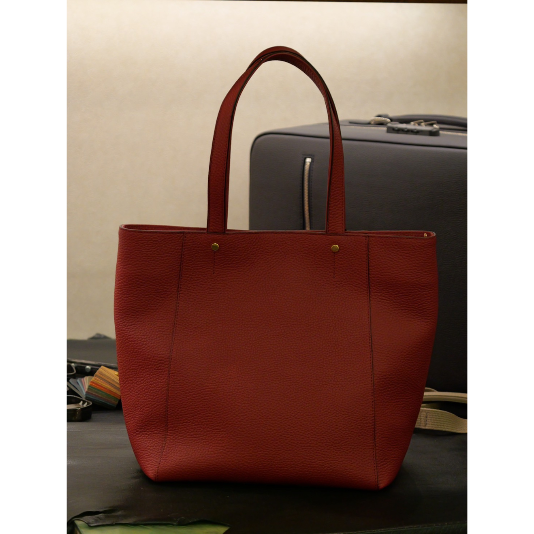 Shrink leather mini tote bag