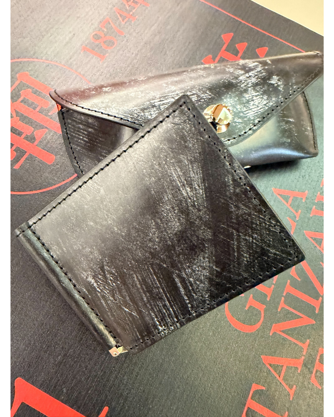 ブライドルレザーマネークリップ