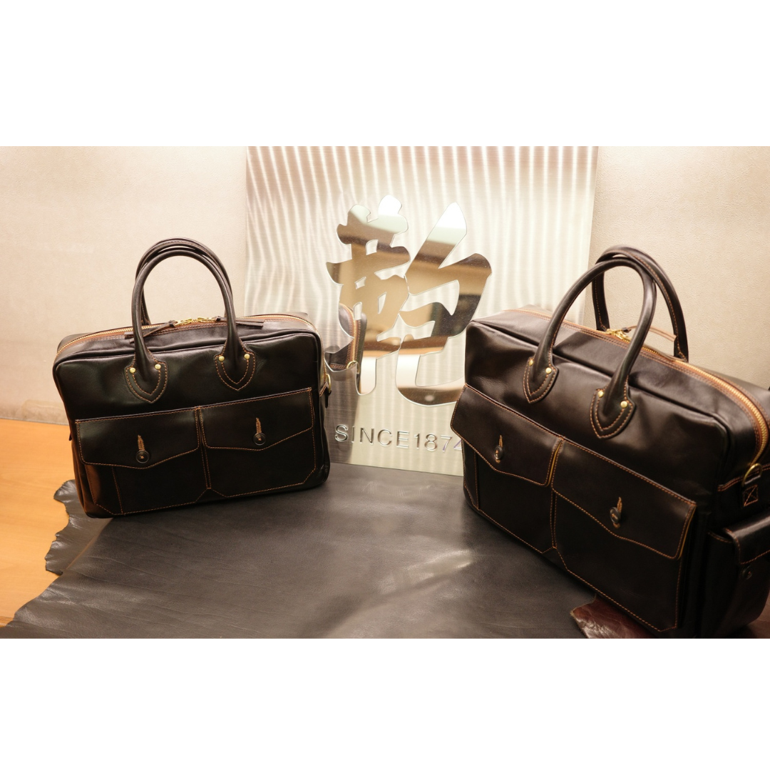 Classic Leather Briefcase – Travel Jacket A-1 Model, Size M