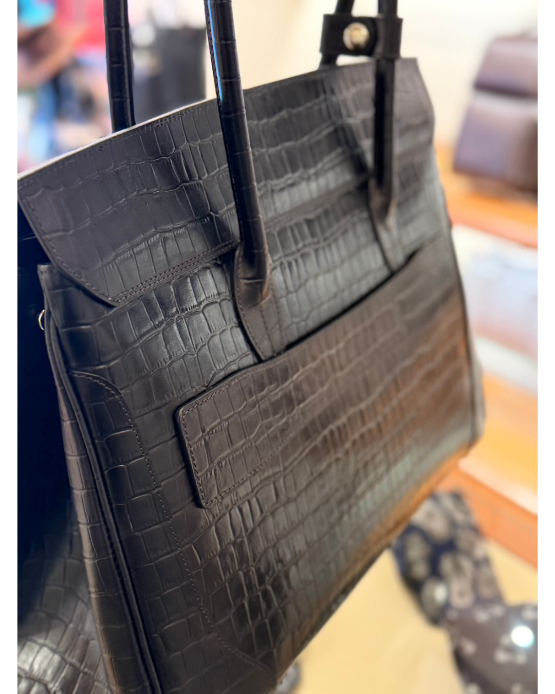 姫路レザー 手染めトートバッグ