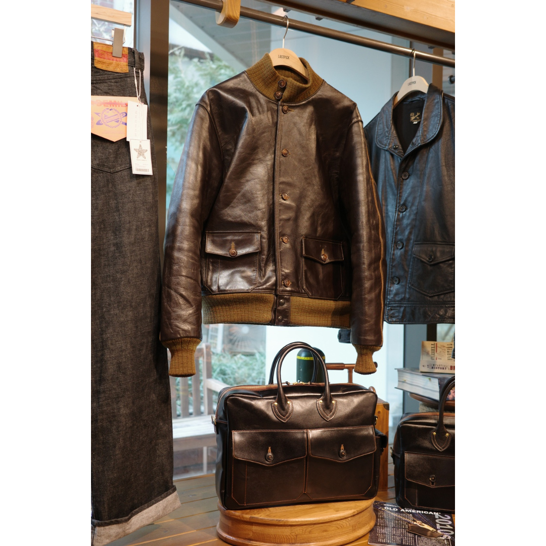 Classic Leather Briefcase – Travel Jacket A-1 Model, Size M