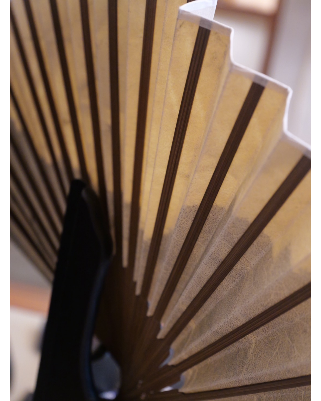 Fan de cuero de vaca de tinta de Suzuka