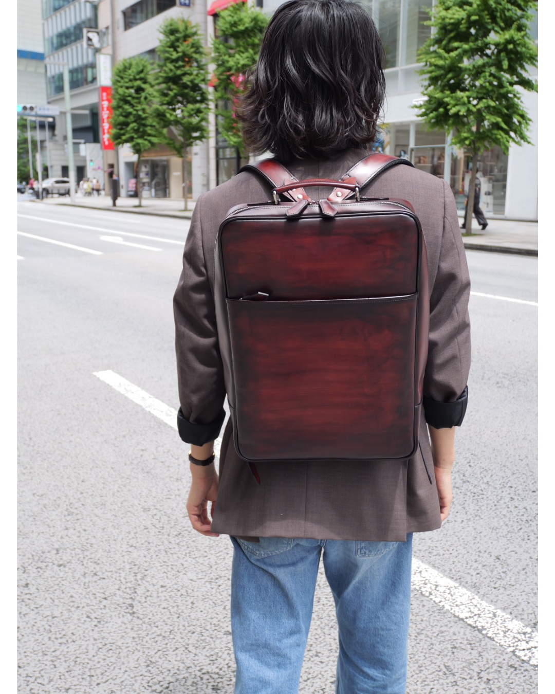 本革リュック 日本製 |姫路レザー 手染め Mサイズ