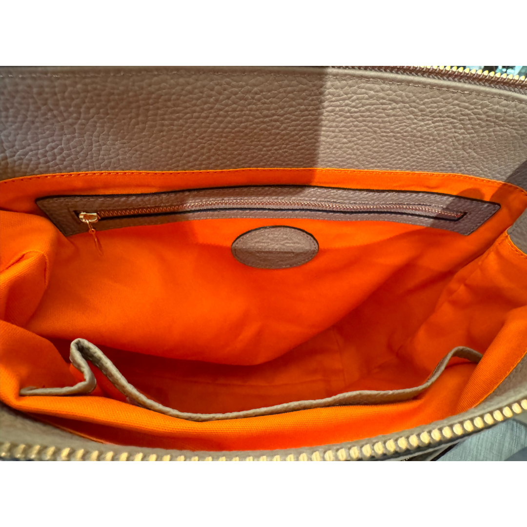 Waterproof leather handbag