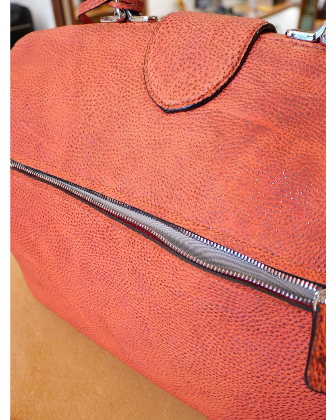 黒桟革ボストンダレスバッグ(Kurosan Leather Boston Dulles Bag)