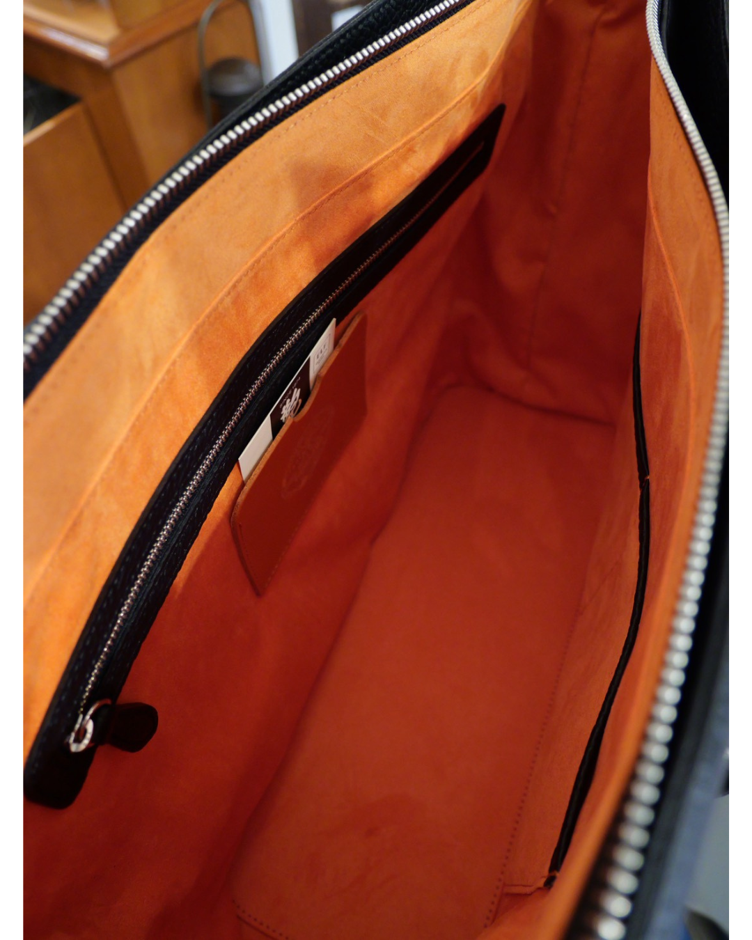 姫路レザー トートバッグ 両面あおりポケット付き