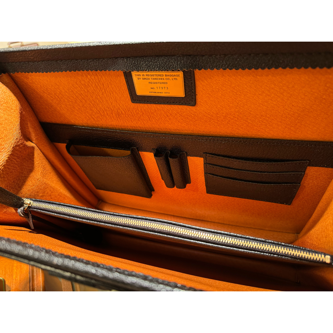 総手縫い 茶利八方 ダレスバッグ(本茶利革)Sサイズ