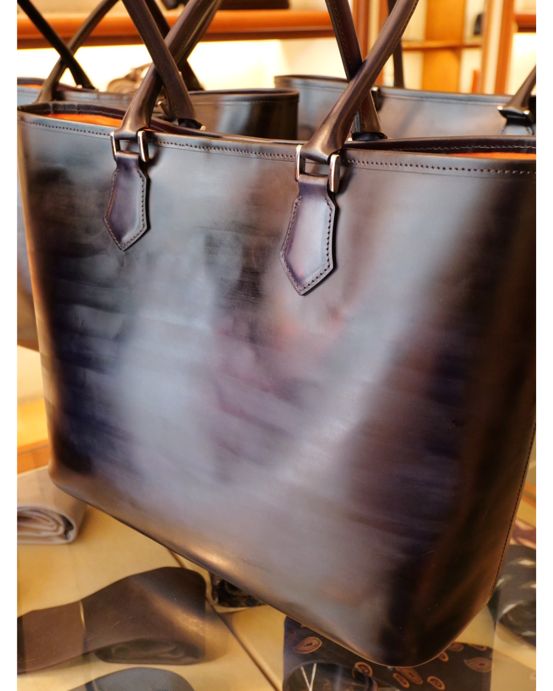 手染め国産姫路レザートートバッグ