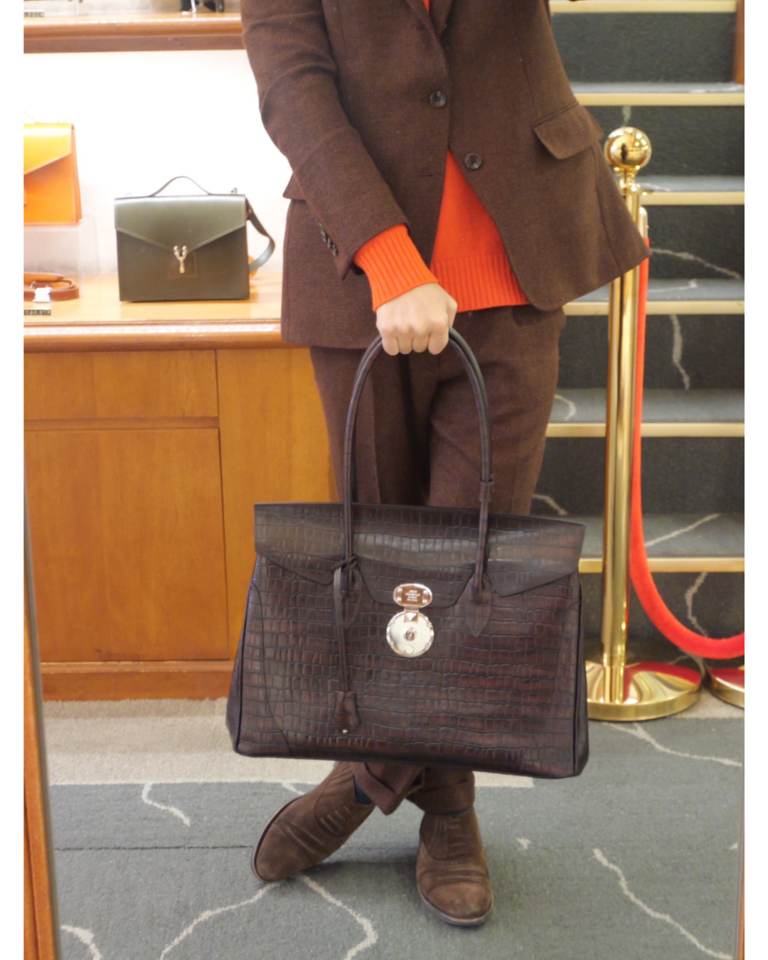 姫路レザー 手染めトートバッグ