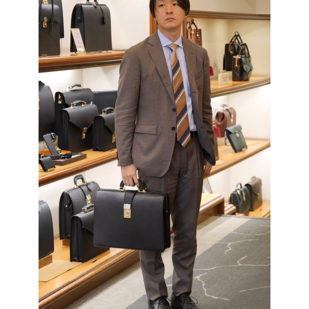 総手縫い 茶利八方 ダレスバッグ(本茶利革)Sサイズ