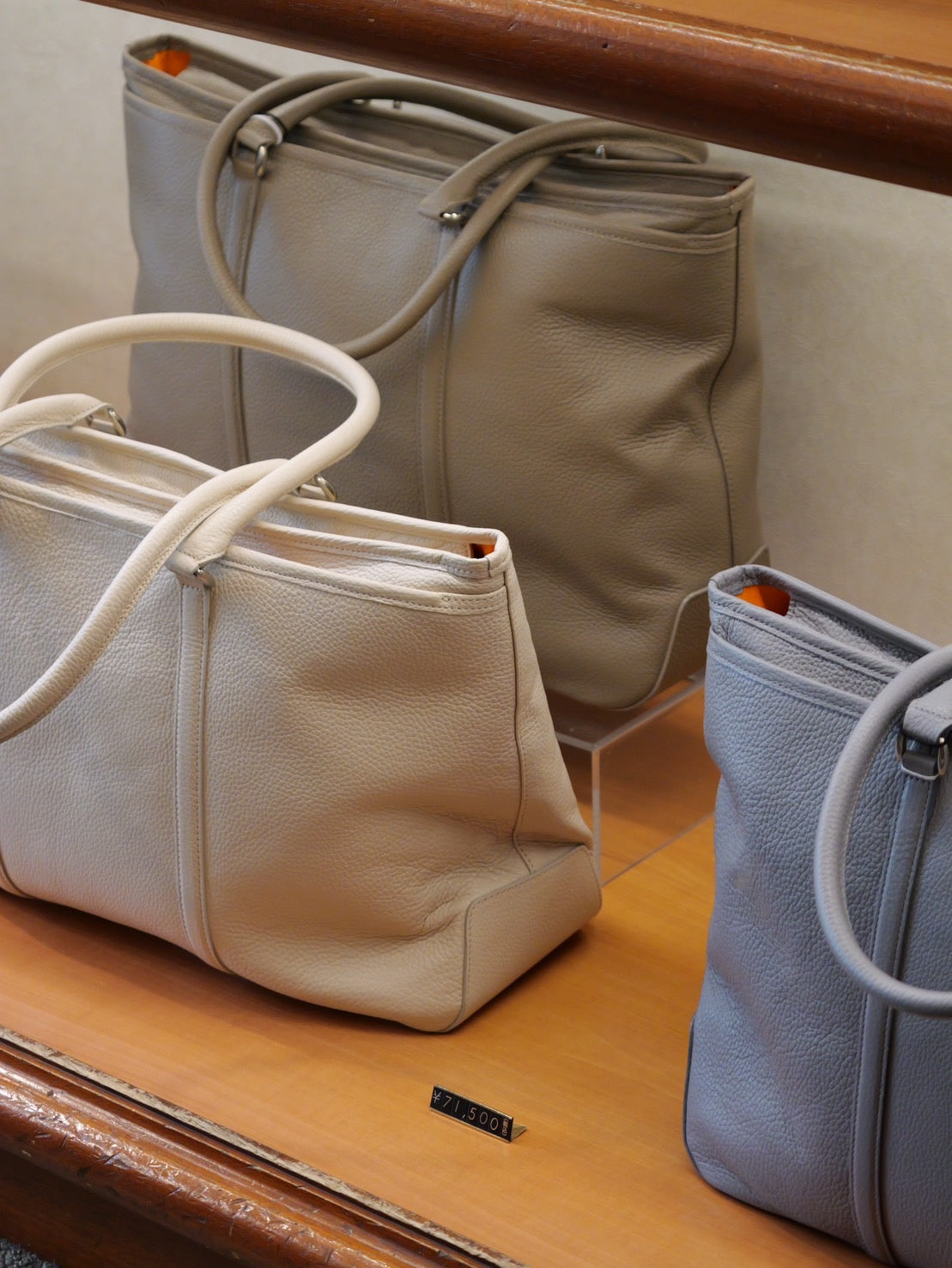 Italian leather tote bag