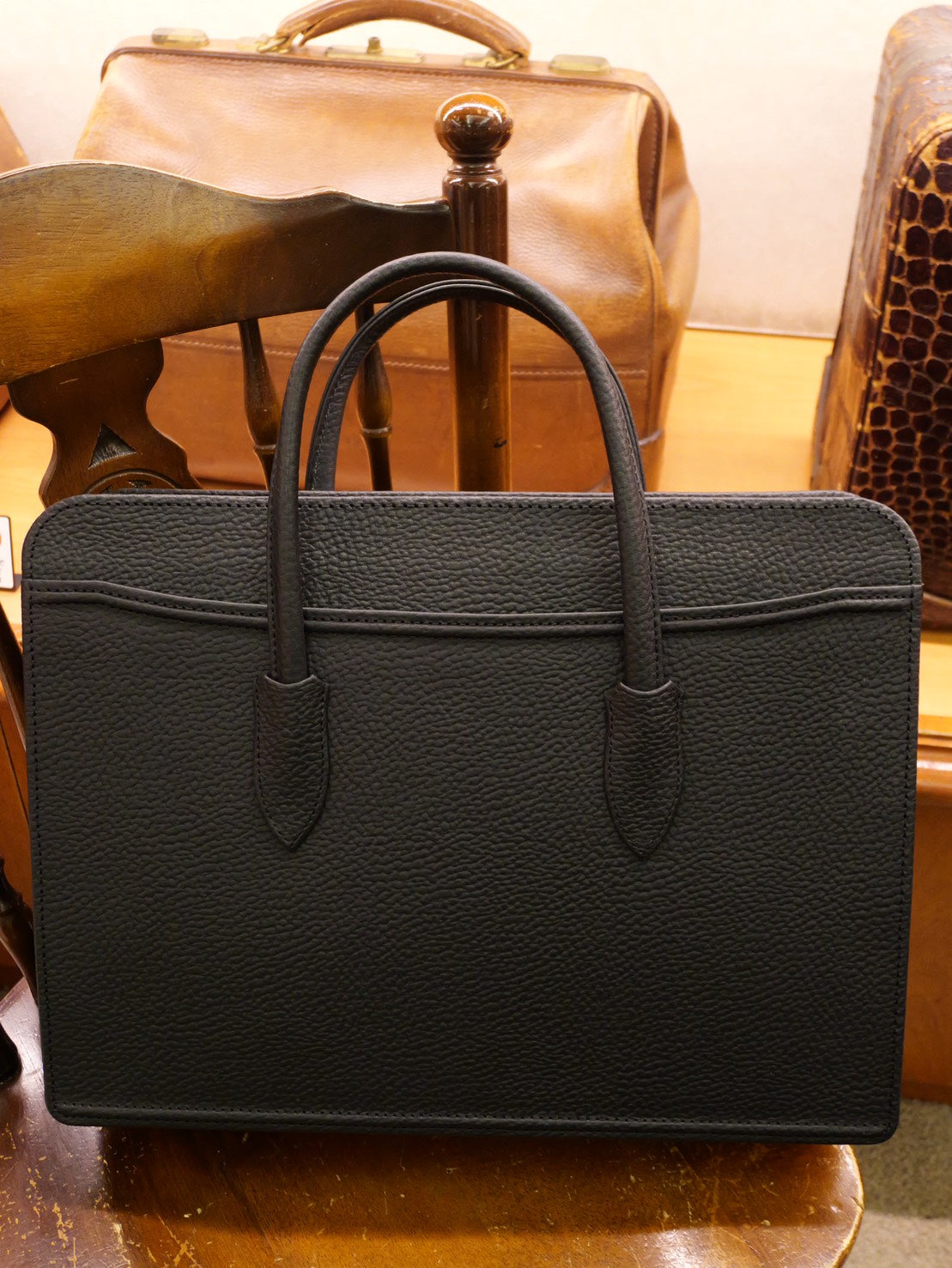 BLACK BULL – Briefcase with two zippered handles