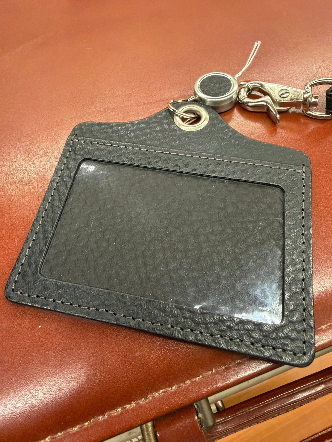 BLACK BULL IDケース|栃木レザー 日本製 本革 リール付き 社員証・ICカード対応