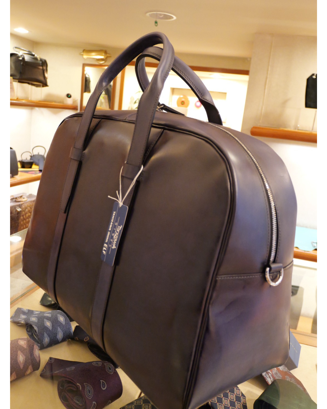 手染め姫路レザーボストンバッグ