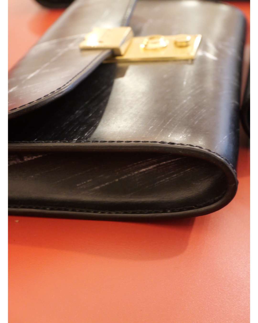 ブライドルレザー クラッチバッグ（丸マチ）