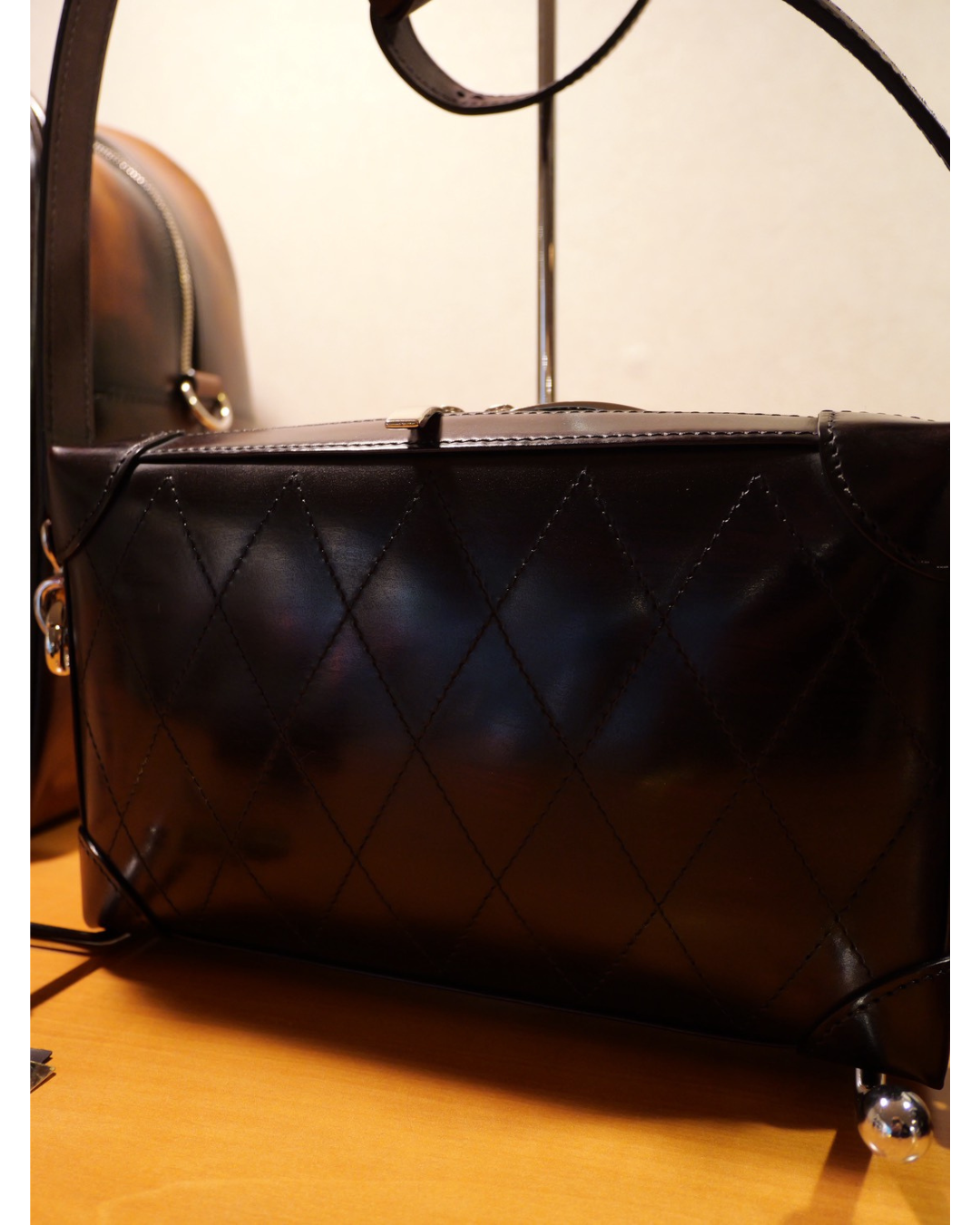 箱型手染めショルダーバッグ