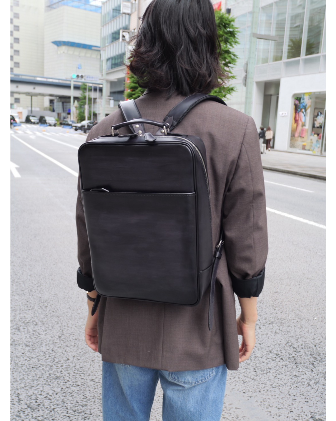 本革リュック 日本製 ｜姫路レザー 手染め Mサイズ