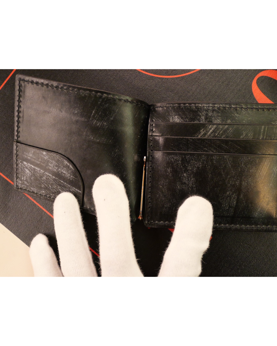 ブライドルレザーマネークリップ