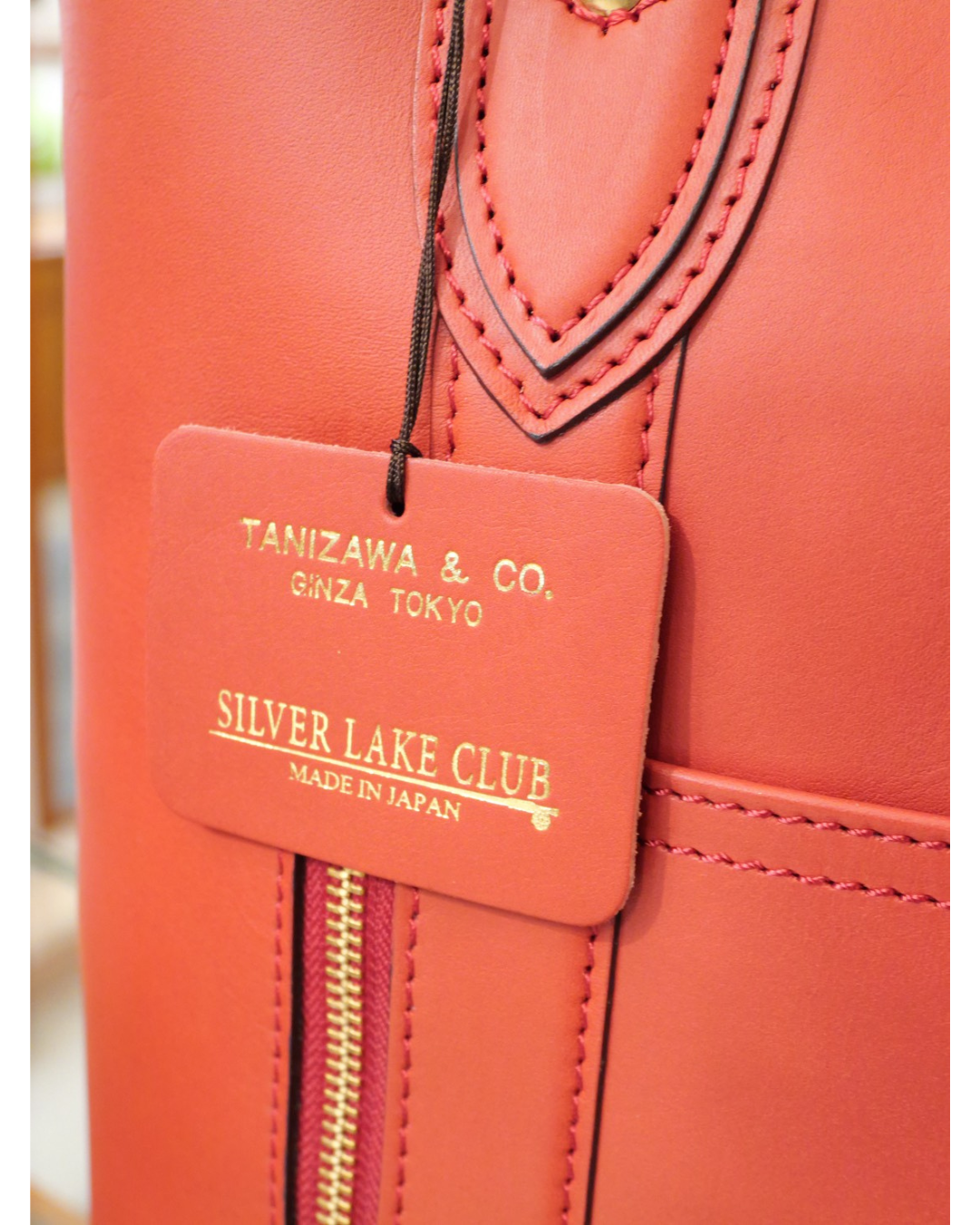GINZA TANIZAWA TOKYO×SILVER LAKE CLUB レザートートバッグ（レッド）
