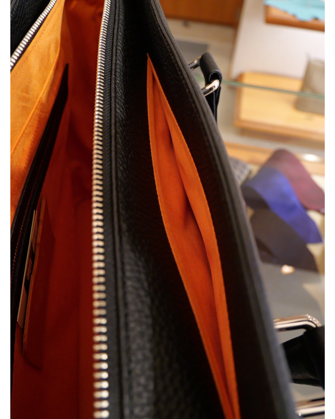 姫路レザー トートバッグ 両面あおりポケット付き