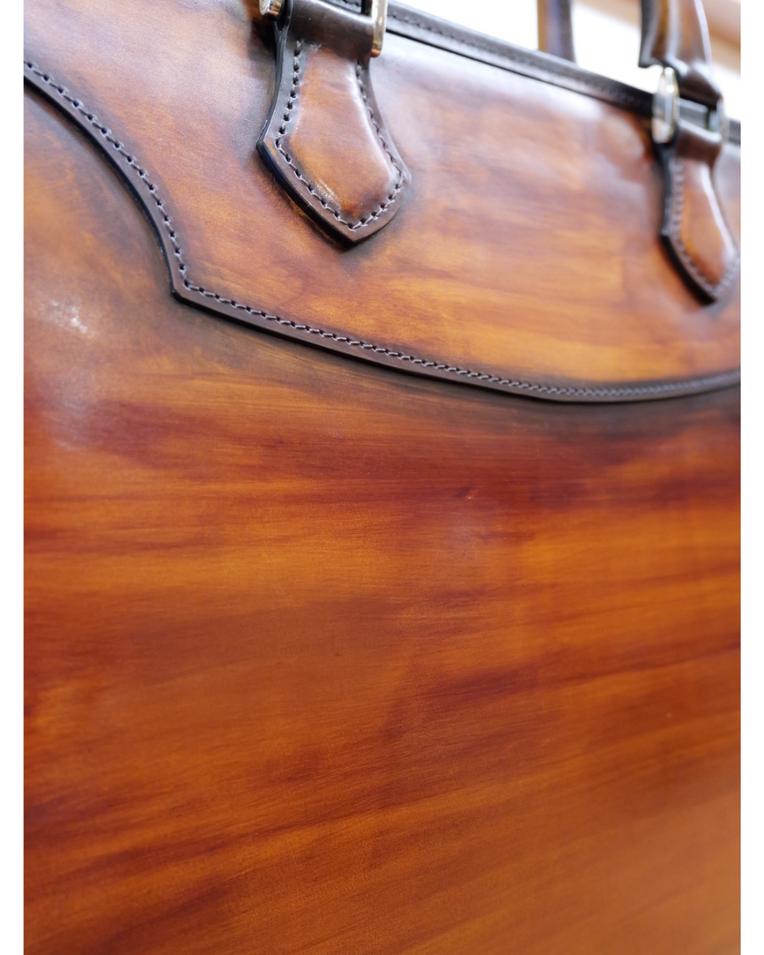 姫路レザー 二本手 手染めビジネスバッグ｜日本製本革ブリーフケース