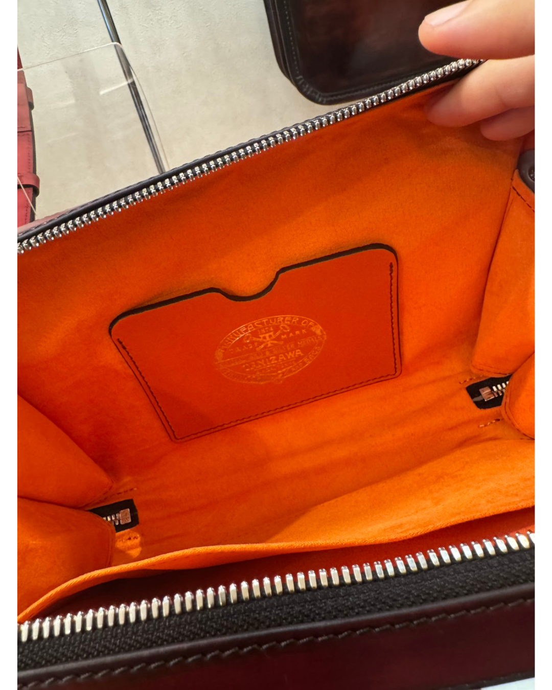 箱型手染めショルダーバッグ