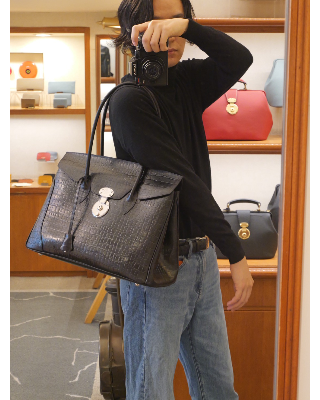 姫路レザー 手染めトートバッグ