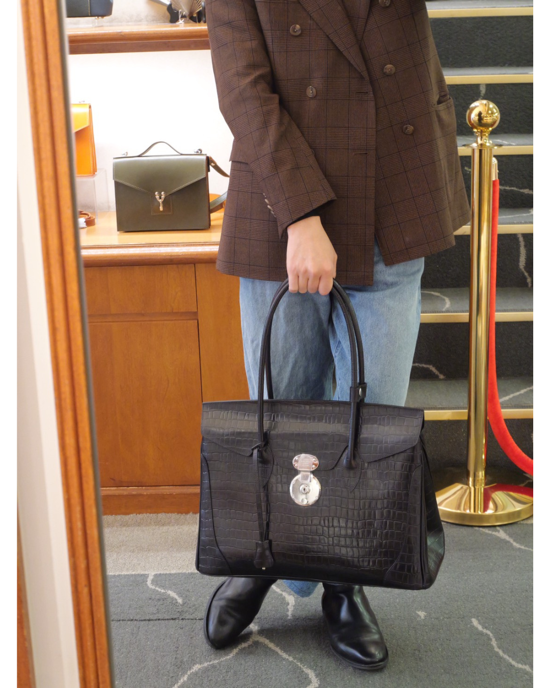 姫路レザー 手染めトートバッグ