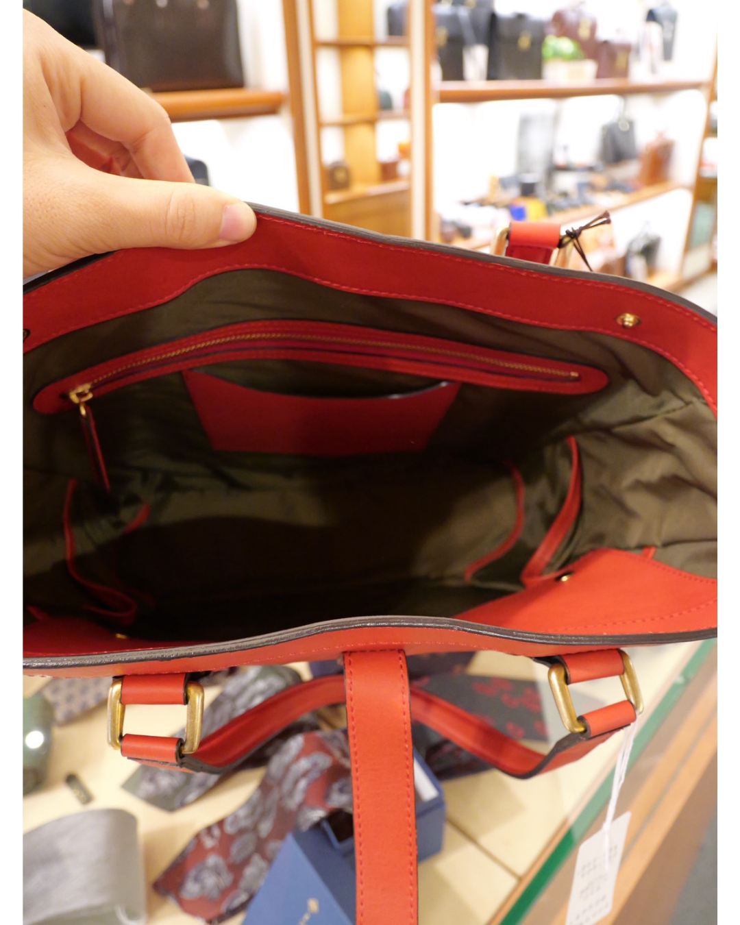 GINZA TANIZAWA TOKYO×SILVER LAKE CLUB レザートートバッグ（レッド）