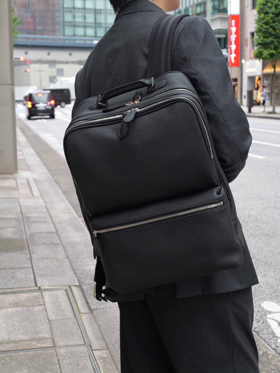 シュリンクレザー 本革リュック｜日本製 PC収納 ビジネスリュック