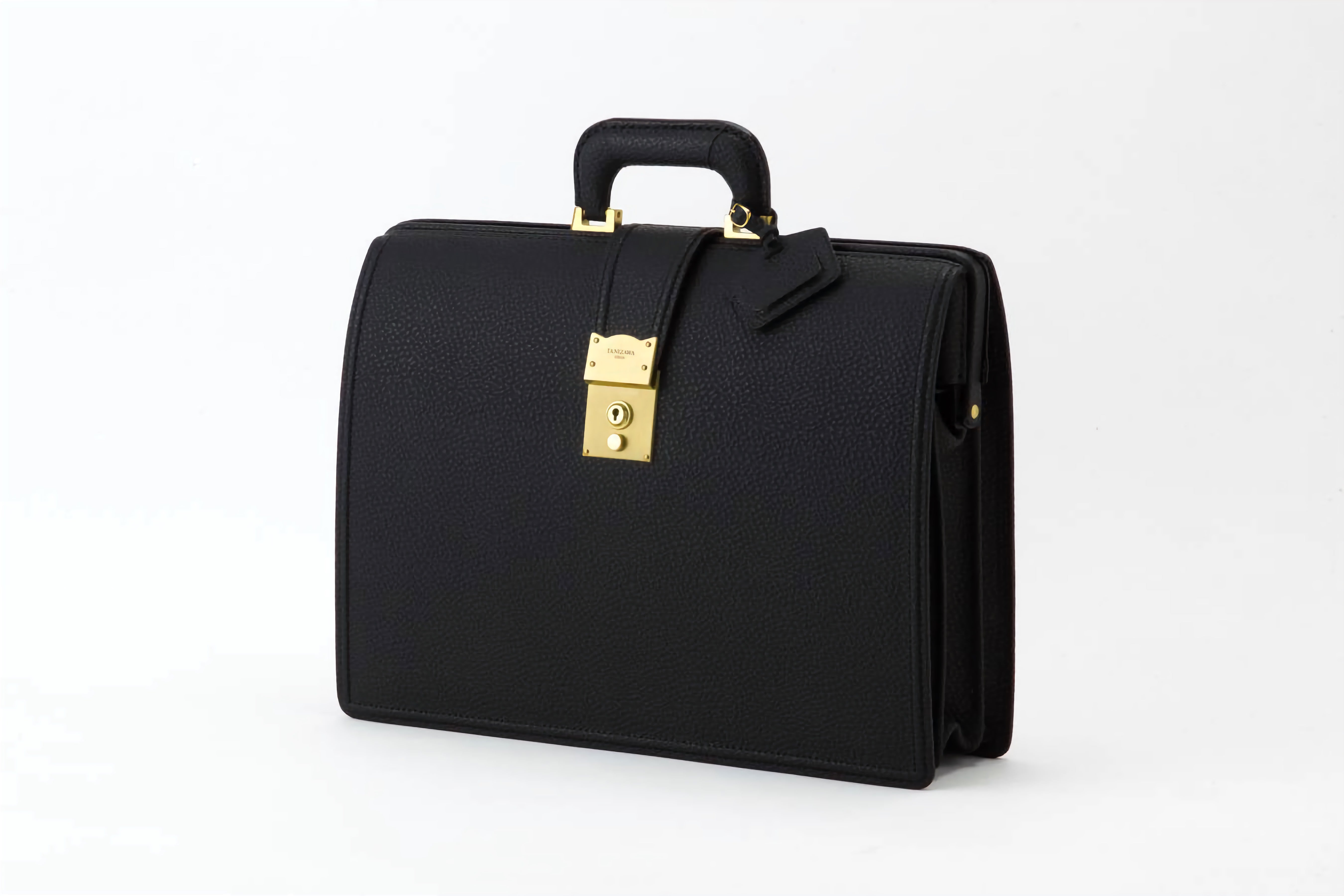 銀座タニザワ ダレスバック ビジネスバック A4収納 ブラック レザー 鍵付き ダレスバッグ DULLES BAG