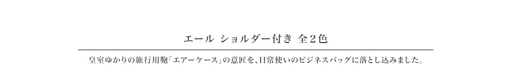 エール ビジネスバッグ（チョコ）　ショルダー付き